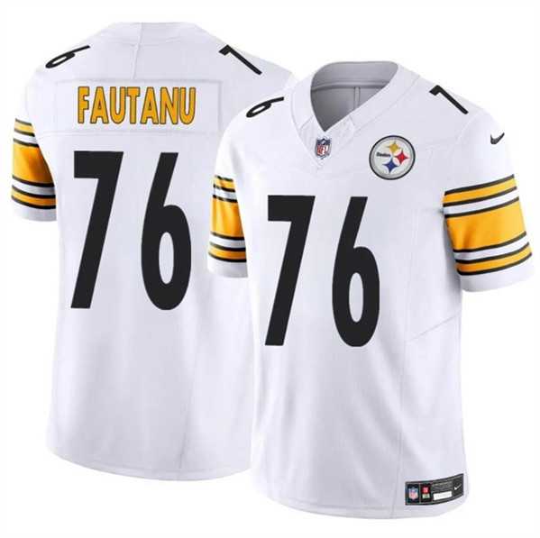 Men & Women & Youth Pittsburgh Steelers #76 Troy Fautanu White F.U.S.E. Vapor Limited Stitched Jersey